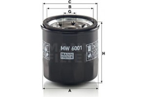 MANN-FILTER Φίλτρο Λαδιού - Mw 6001