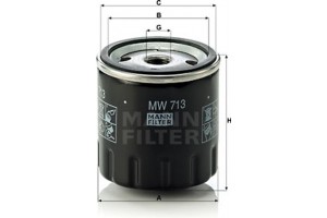 MANN-FILTER Φίλτρο Λαδιού - Mw 713
