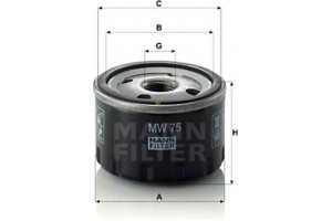 MANN-FILTER Φίλτρο Λαδιού - Mw 75