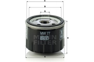 MANN-FILTER Φίλτρο Λαδιού - Mw 77