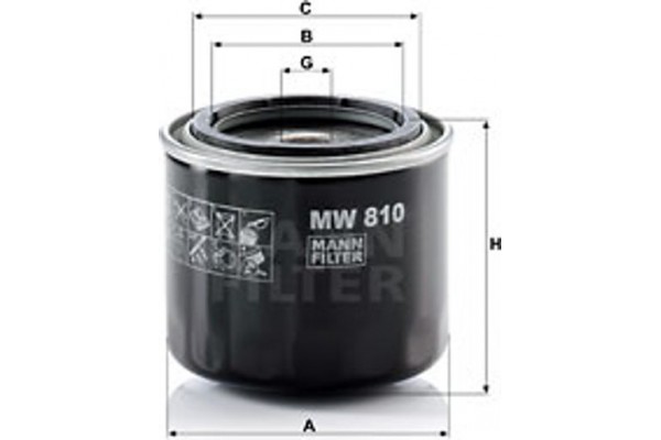 MANN-FILTER Φίλτρο Λαδιού - Mw 810