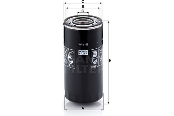 MANN-FILTER Φίλτρο Λαδιού - Wp 1169