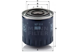 MANN-FILTER Φίλτρο Λαδιού - Wp 914