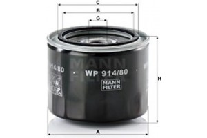 MANN-FILTER Φίλτρο Λαδιού - Wp 914/80