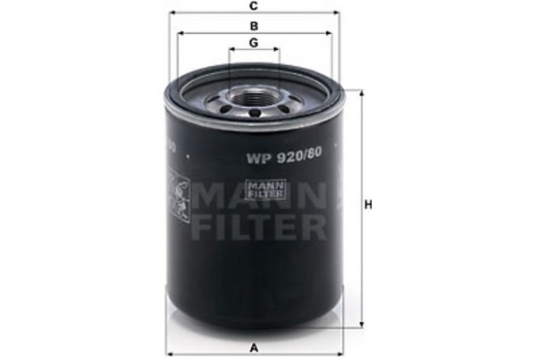 MANN-FILTER Φίλτρο Λαδιού - Wp 920/80