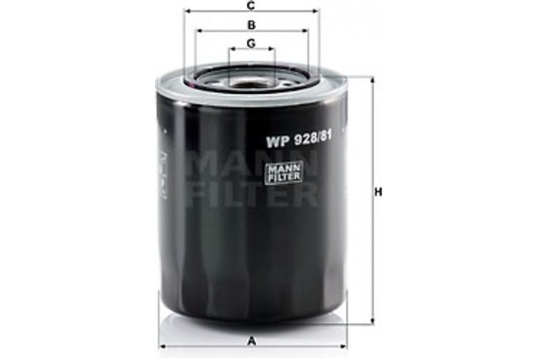 MANN-FILTER Φίλτρο Λαδιού - Wp 928/81