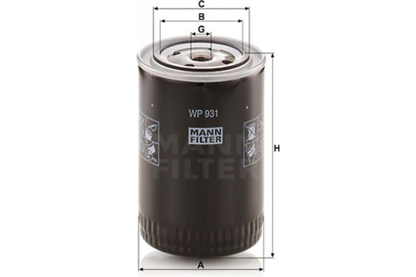 MANN-FILTER Φίλτρο Λαδιού - Wp 931
