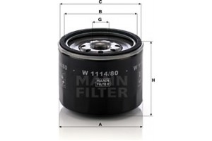 MANN-FILTER Φίλτρο Λαδιού - W 1114/80