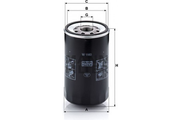 MANN-FILTER Φίλτρο Λαδιού - W 1160