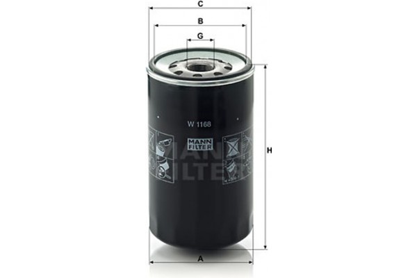 MANN-FILTER Φίλτρο Λαδιού - W 1168