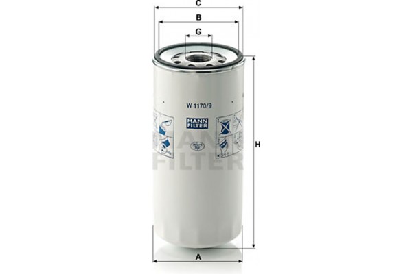MANN-FILTER Φίλτρο Λαδιού - W 1170/9