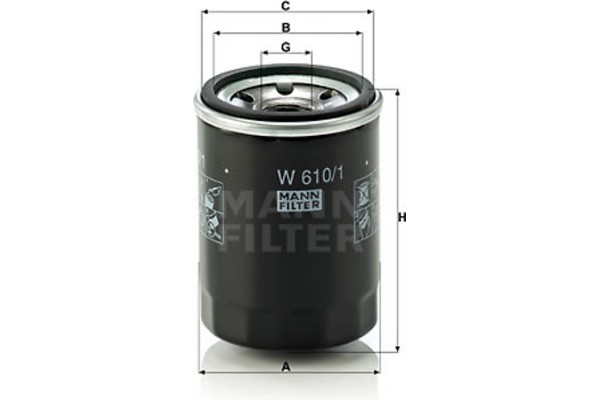 MANN-FILTER Φίλτρο Λαδιού - W 610/1