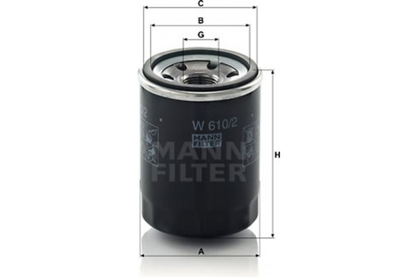 MANN-FILTER Φίλτρο Λαδιού - W 610/2
