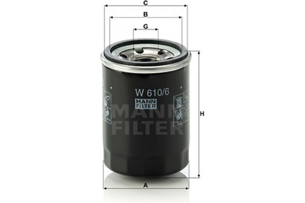 MANN-FILTER Φίλτρο Λαδιού - W 610/6