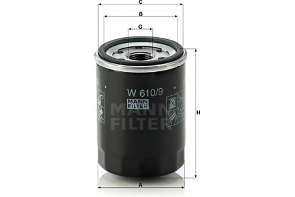 MANN-FILTER Φίλτρο Λαδιού - W 610/9