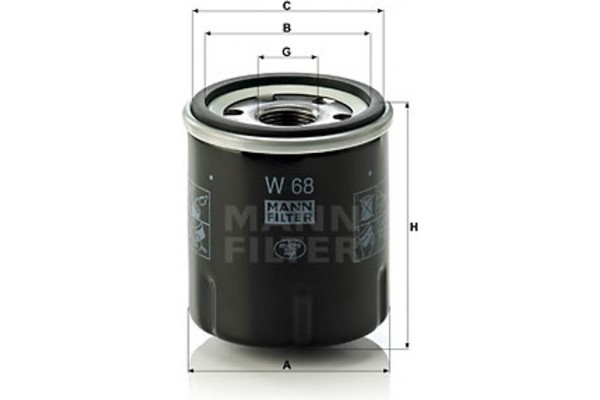 MANN-FILTER Φίλτρο Λαδιού - W 68