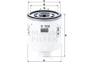MANN-FILTER Φίλτρο Λαδιού - W 7038
