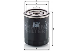MANN-FILTER Φίλτρο Λαδιού - W 7052