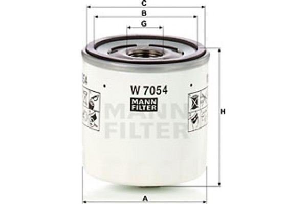 MANN-FILTER Φίλτρο Λαδιού - W 7054