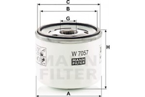 MANN-FILTER Φίλτρο Λαδιού - W 7057