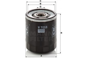 MANN-FILTER Φίλτρο Λαδιού - W 7058