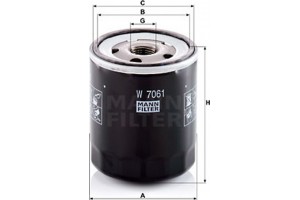 MANN-FILTER Φίλτρο Λαδιού - W 7061