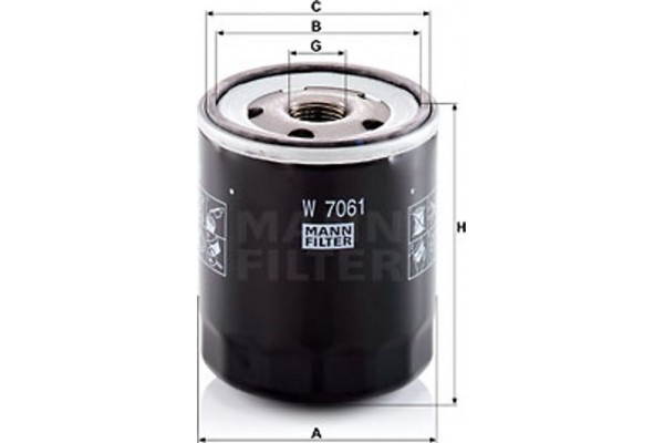 MANN-FILTER Φίλτρο Λαδιού - W 7061