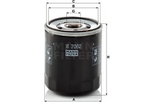 MANN-FILTER Φίλτρο Λαδιού - W 7062