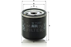 MANN-FILTER Φίλτρο Λαδιού - W 712/21