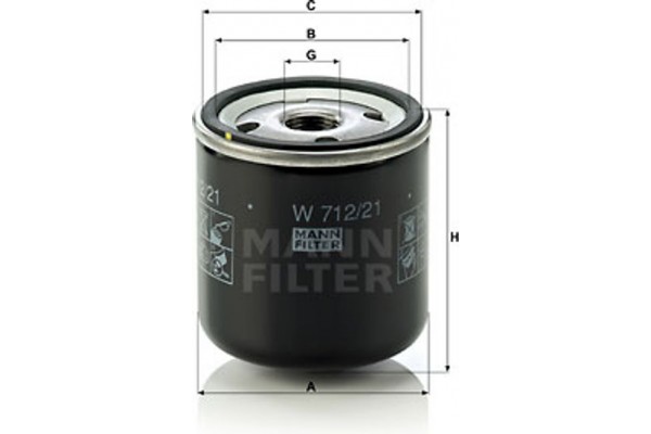 MANN-FILTER Φίλτρο Λαδιού - W 712/21