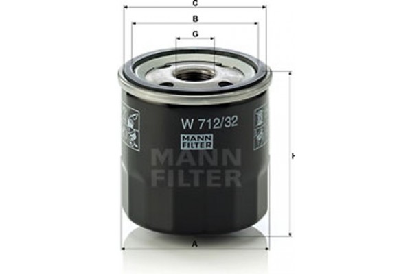 MANN-FILTER Φίλτρο Λαδιού - W 712/32