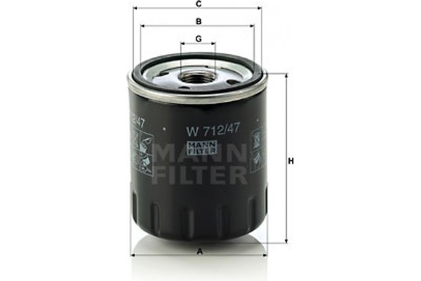 MANN-FILTER Φίλτρο Λαδιού - W 712/47