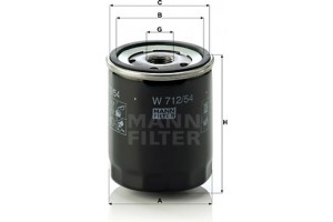 MANN-FILTER Φίλτρο Λαδιού - W 712/54