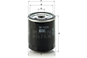 MANN-FILTER Φίλτρο Λαδιού - W 712/6