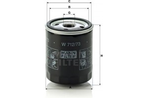 MANN-FILTER Φίλτρο Λαδιού - W 712/73