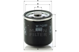 MANN-FILTER Φίλτρο Λαδιού - W 712/80