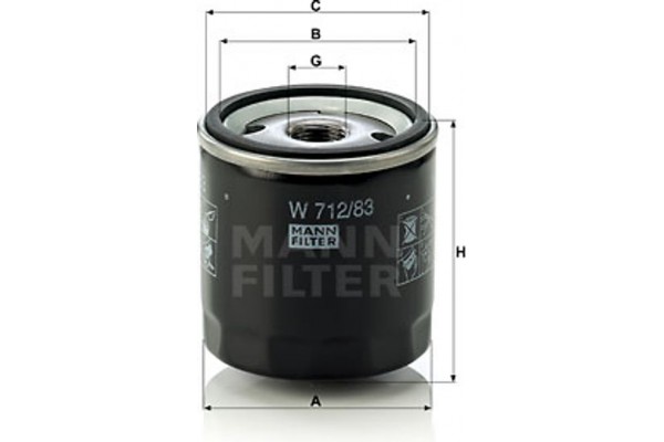 MANN-FILTER Φίλτρο Λαδιού - W 712/83