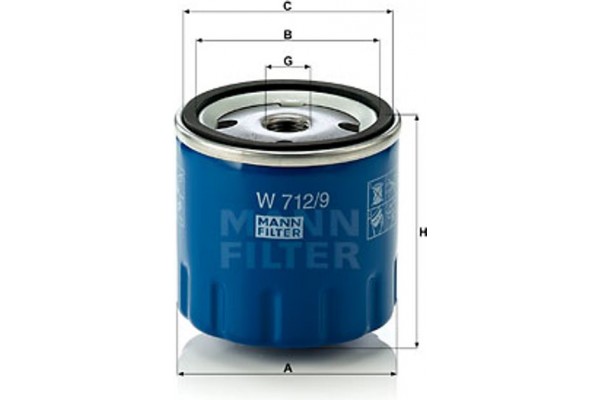 MANN-FILTER Φίλτρο Λαδιού - W 712/9