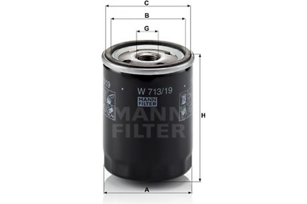 MANN-FILTER Φίλτρο Λαδιού - W 713/19