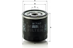 MANN-FILTER Φίλτρο Λαδιού - W 714/2