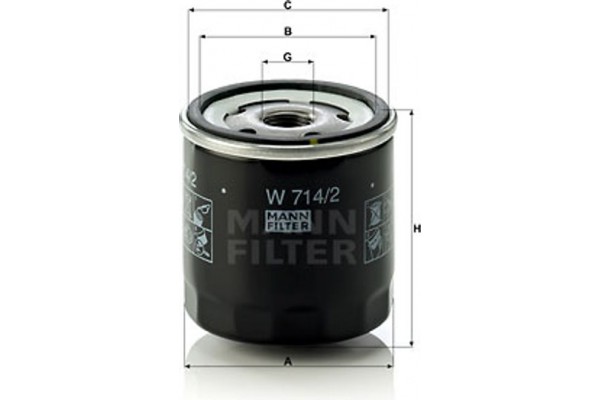 MANN-FILTER Φίλτρο Λαδιού - W 714/2