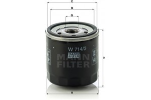 MANN-FILTER Φίλτρο Λαδιού - W 714/3