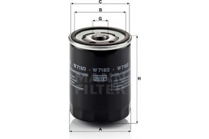 MANN-FILTER Φίλτρο Λαδιού - W 718/2
