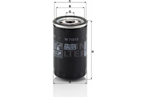 MANN-FILTER Φίλτρο Λαδιού - W 719/13