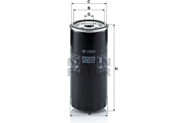 MANN-FILTER Φίλτρο Λαδιού - W 730/1