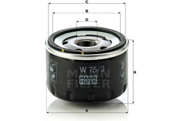 MANN-FILTER Φίλτρο Λαδιού - W 75/3