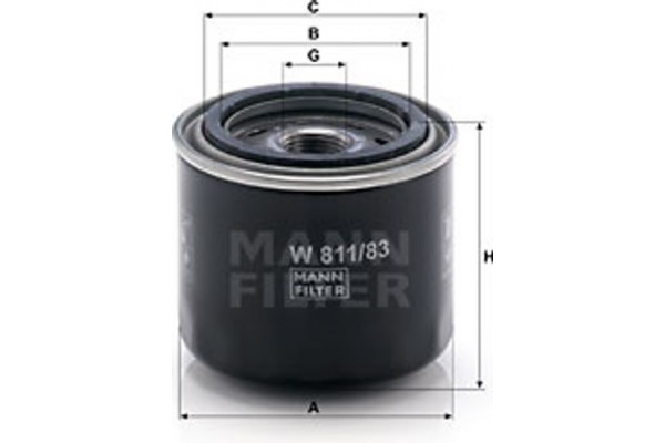 MANN-FILTER Φίλτρο Λαδιού - W 811/83