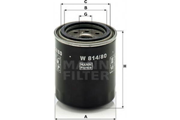 MANN-FILTER Φίλτρο Λαδιού - W 814/80