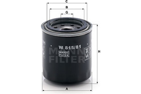 MANN-FILTER Φίλτρο Λαδιού - W 815/81