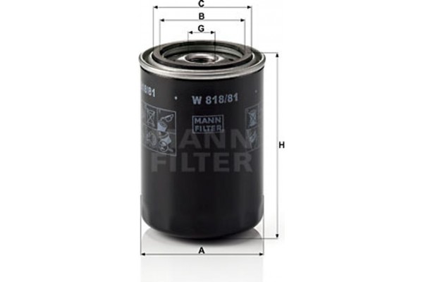 MANN-FILTER Φίλτρο Λαδιού - W 818/81